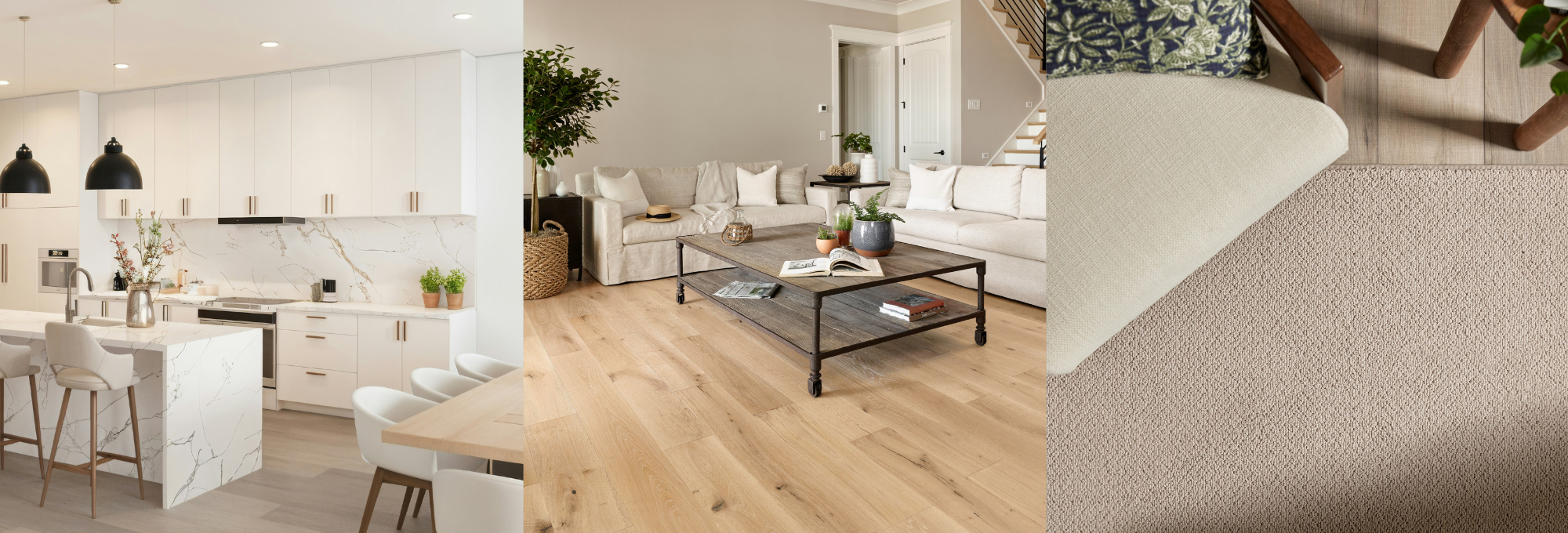 Beach house kitchen remodel with luxury vinyl flooring by Floors Alive, Inc